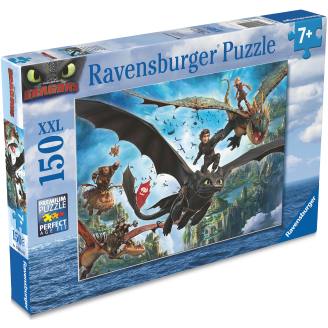 Palapeli Ravensburger 150 palaa Dragons New Movie