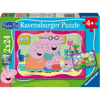Palapeli Ravensburger 2 x 24 palaa Peppa Pig