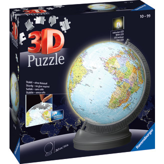 Palapeli Ravensburger  540 palaa 3D Globe With Light