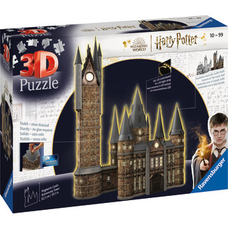 Palapeli Ravensburger 540 palaa 3D Hogwarts Castle Astronomy Tower Night Edition