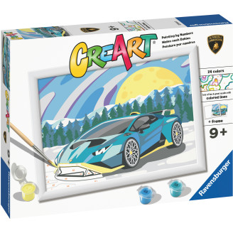 Maalaussetti Ravensburger CreArt Blue Lamborghini