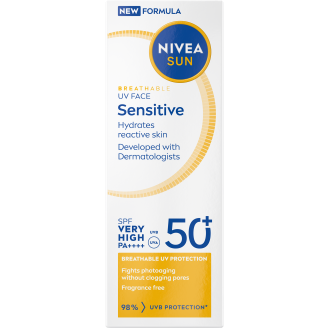 Aurinkovoide Nivea Sun 40 ml UV Face Sensitive SK50+ kasvoille