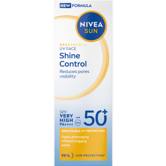 Aurinkovoide Nivea Sun 40 ml UV Face Shine Control Cream SK 50+ kasvoille