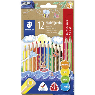 Puuvärikynä Staedtler 12 kpl Jumbo Noris