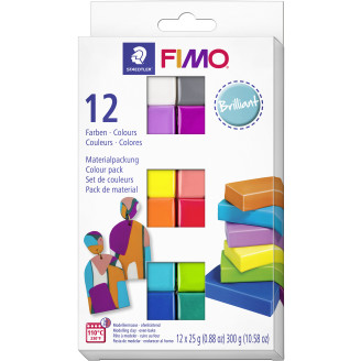 Muovailumassa FIMO 12 x 25 g Soft perusvärit