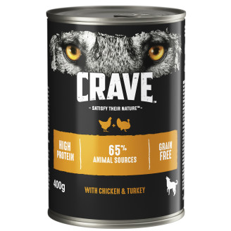 Koiranruoka Crave 400 g kana & kalkkuna