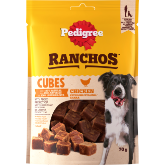 Koiran herkku Pedigree 70 g Ranchos Cubes kanaa