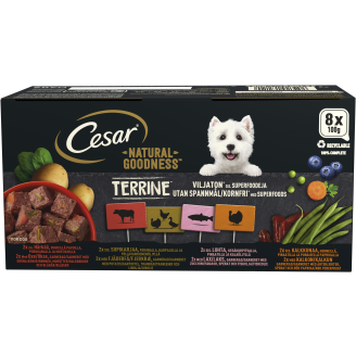 Koiranruoka Cesar 8 x 100 g Natural Goodness viljaton mureke