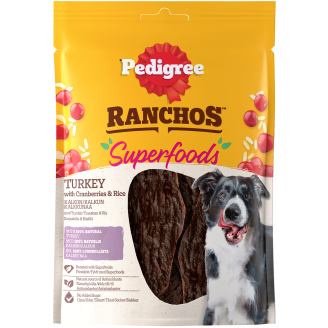 Koiran herkku Pedigree 70 g Ranchos Superfood kalkkuna