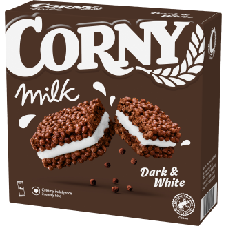 Välipalapatukka Corny 4 x 30 g Milk Dark & White