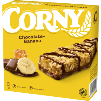 Välipalapatukka Corny 6 x 25 g suklaa-banaani