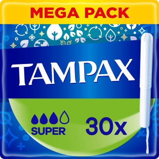 Tamponi Tampax 30 kpl Super säästöpakkaus