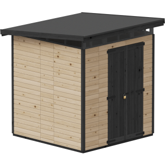 Puutarhavaja Upyard Strongbox XL, 203 x 203 x 230 cm, ruskea/musta