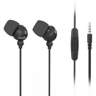 Nappikuulokkeet + mikrofoni Plugz Inner Ear, musta