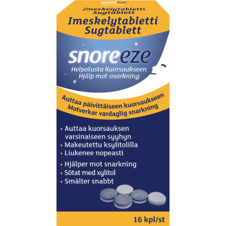 Imeskelytabletti Snoreeze 16 kpl