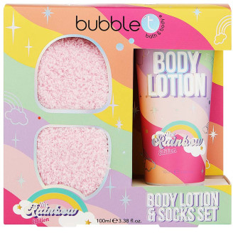 Lahjapakkaus Bubble T 100 ml Rainbow sukat ja vartalovoide