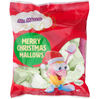 Vaahtokarkki Mr. Mallo 180 g Christmas Mix
