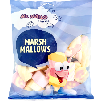 Vaahtokarkki Mr. Mallo 150 g Smiley Mix