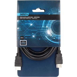 HDMI-kaapeli Energy+ High Speed with Ethernet HDMI uros - HDMI uros, 3 m