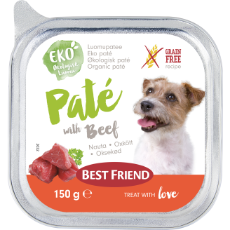 Koiranruoka Best Friend 150 g nautapatee luomu