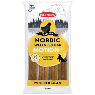 Koiran herkku Best Friend 100 g Nordic Wellness Bar Motion+  kana