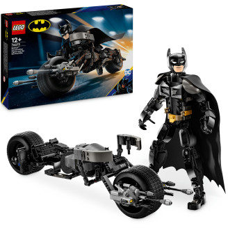 LEGO Super Heroes 76273 Rakennettava Batman-hahmo ja Batpod-pyörä