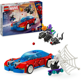LEGO Super Heroes Marvel 76279 Spider-Manin kilpa-auto ja Venomin Vihreä Menninkäinen