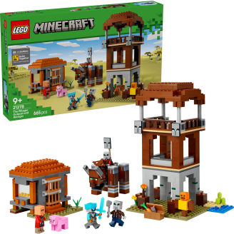 LEGO Minecraft 21278 Ryöstelijöiden etuvartioasema ja Tuhokylvyri