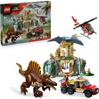 LEGO Jurassic World 76976 Spinosauruksen ja Quetzalcoatlusin pako lentäen