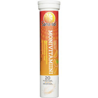 Monivitamiiniporetabletti 20 kpl appelsiini