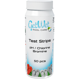 Testiliuskat GetWet pH kloori, 50 kpl/pkt