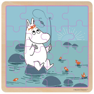 Puupalapeli Muumi 16 palaa Muumipeikko kalastaa