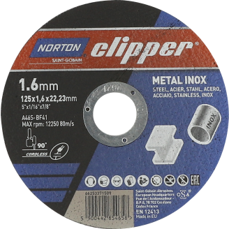 Katkaisulaikka Norton Clipper 125x1.6x22.23mm metal-inox