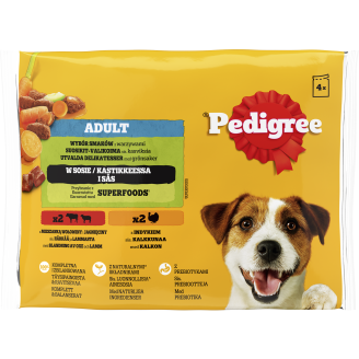 Koiranruoka Pedigree 4 x 100 g  Mixed Selection paloja kastikkeessa