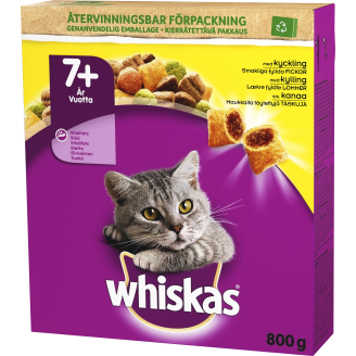 Kissanruoka Whiskas 800 g 7+ kana
