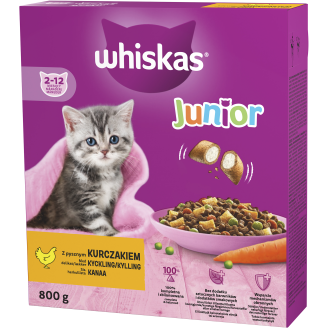 Kissanruoka Whiskas 800 g Junior Kanaa