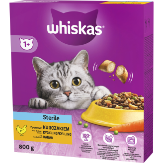 Kissanruoka Whiskas 800 g 1+ Sterile Kanaa
