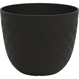 Kukkaruukku Multy Home Scalloped 36 cm, musta