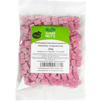 Kookospala Supernuts 200 g mansikanmakuinen