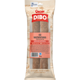 Koiran nautapatukka Dibo 2 kpl 170 g iso