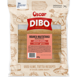 Koiran puruherkku Dibo 20 kpl 450 g rouhea nautatikku