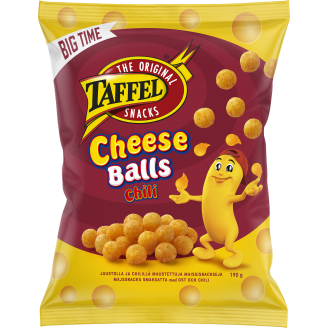 Juustosnacks Taffel 190 g Cheese Balls Chili