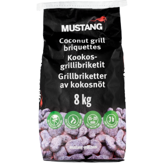 Grillibriketti Mustang Kookos 8 kg