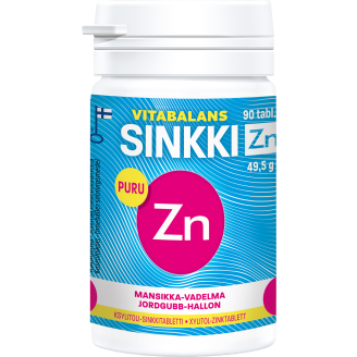 Sinkki Zn 90 kpl 50 g mansikka-vadelma