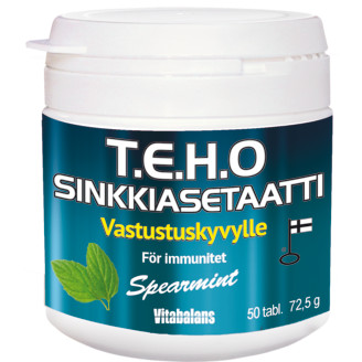 Sinkkiasetaatti 50 kpl imeskelytabletti
