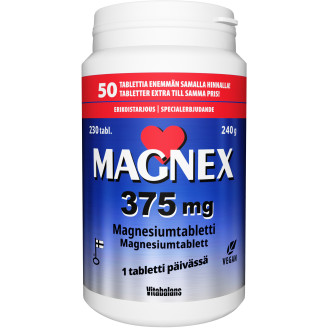Magnex Vitabalans 180 + 50 kpl kampanjapakkaus 375 mg