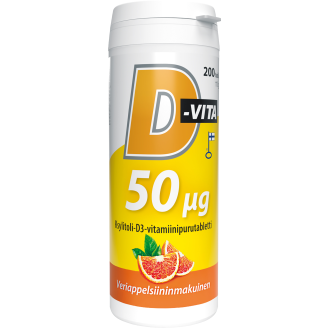 D-Vita Vitabalans 200 kpl 50 ug veriappelsiini
