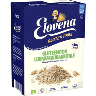 Täysjyväkaurahiutale Elovena 500 g gluteeniton luomu