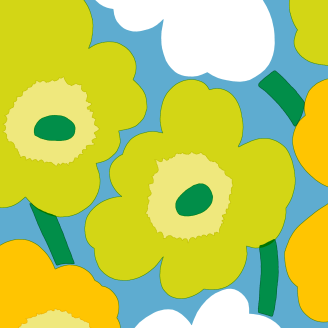 Lautasliina Marimekko 24 cm Unikko sinivihreä