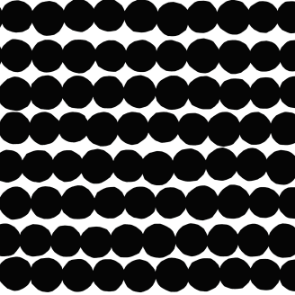 Lautasliina Marimekko 33 cm Räsymatto mustavalkoinen